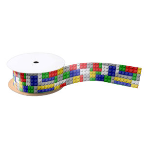 Building Blocks Primary Colour Boy's Satin Ribbon