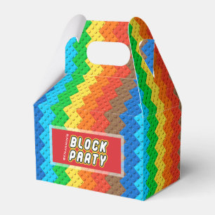 Building Blocks Retro Zig-Zag Color Toy Bricks  Favour Box