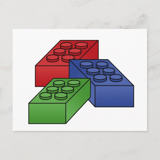 Building Blocks - Vector Illustration Postcard (Front)