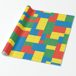Building blocks wrapping paper