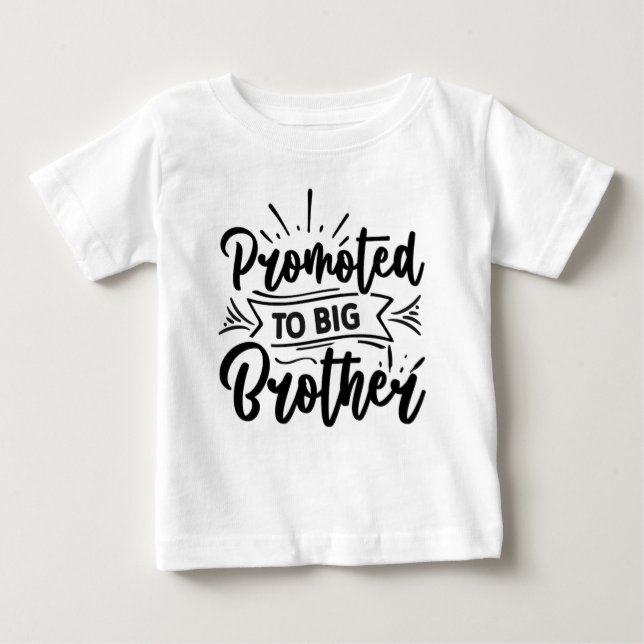 "Building Bonds: Promoted to Big Brother" Baby T-Shirt (Front)