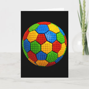 Building Brick Blocks Soccer Fan Building Construc Card