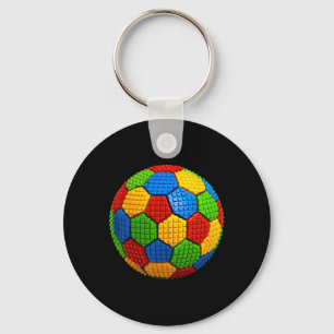 Building Brick Blocks Soccer Fan Building Construc Key Ring