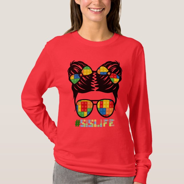 Building Brick Shirt | Leopard Print Messy Bun (Front)