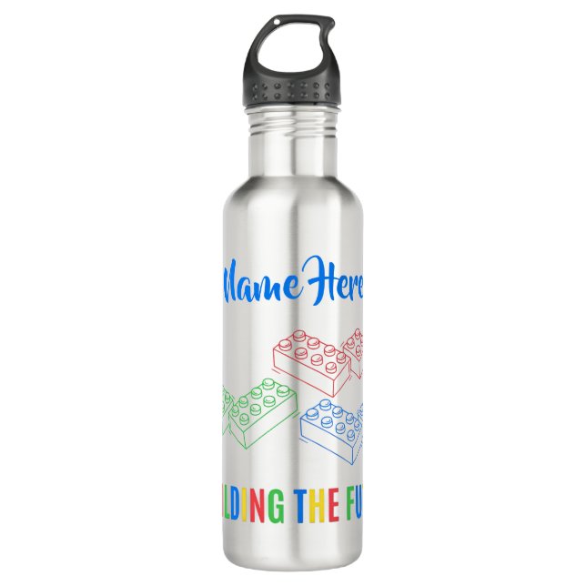 Building Bricks  710 Ml Water Bottle (Front)