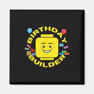 Building Bricks Birthday Builder Blocks Figure  Magnet