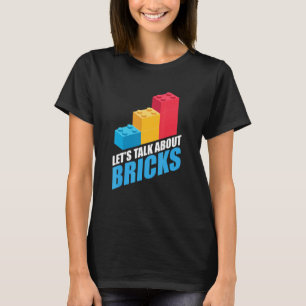 Building Bricks Blocks Fan Master Builder Bricklay T-Shirt