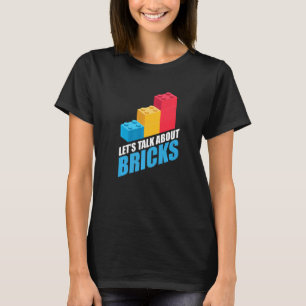 Building Bricks Blocks Fan Master Builder Bricklay T-Shirt