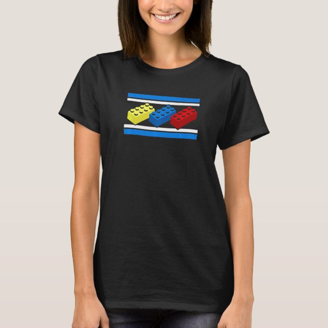 Building Bricks Blocks Master Builder Engineer Con T-Shirt (Front)