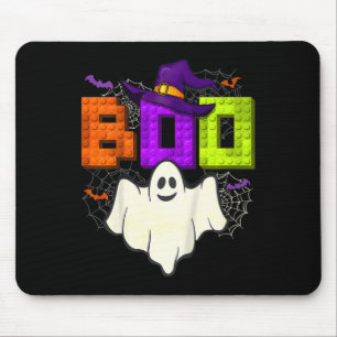 Building Bricks Boo Halloween Ghost Witch Group Bo Mouse Pad