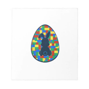 Building Bricks Easter Egg Bunny Boys Girl Family  Notepad
