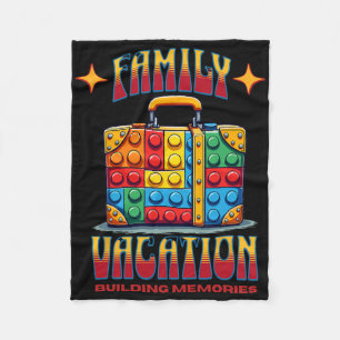 Building Bricks Family Vacation Building Memories  Fleece Blanket