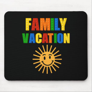 Building Bricks Family Vacation Matching Block Bui Mouse Pad