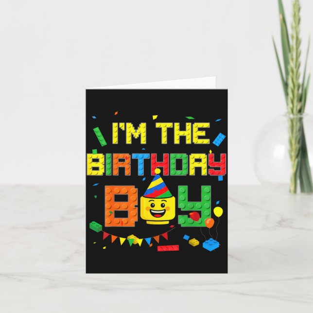 Building Bricks Im The Birthday Boy Blocks Card (Front)