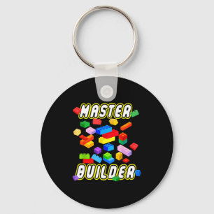 Building Bricks Master Builder Construction Block Key Ring