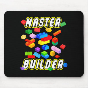 Building Bricks Master Builder Construction Block  Mouse Pad