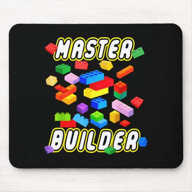 Building Bricks Master Builder Construction Block  Mouse Pad (Front)