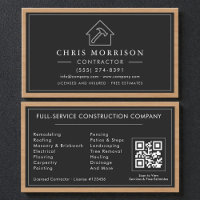 Building Construction Black Silver Wood QR Code