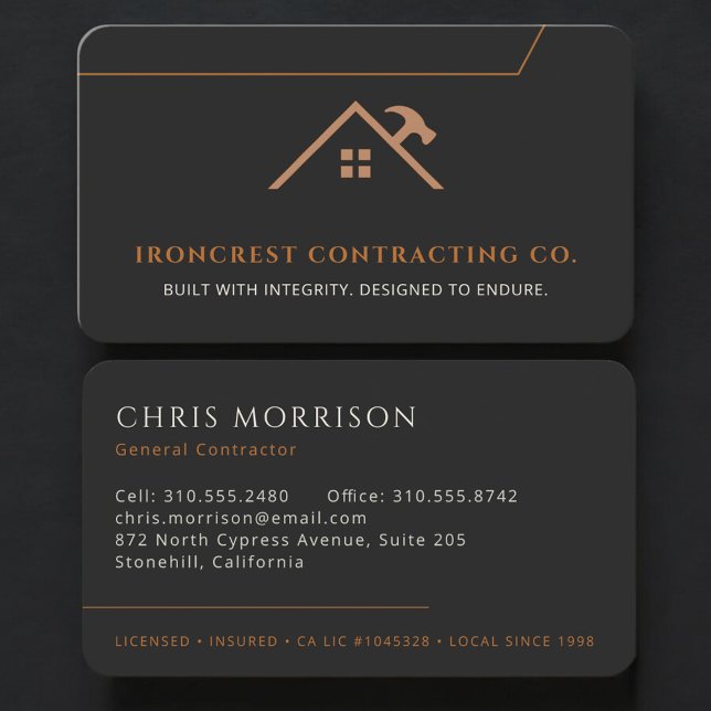 Building Construction General Contractor Business Card (Creator Uploaded)