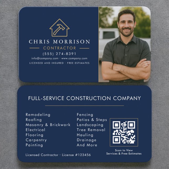 Building Construction Photo QR Code Business Card (Creator Uploaded)