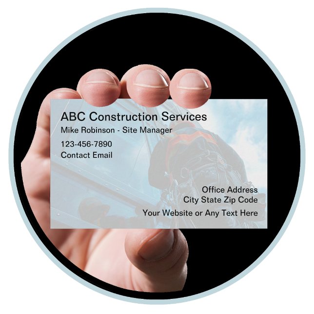 Building Construction Services Modern Businesscard Business Card (Creator Uploaded)