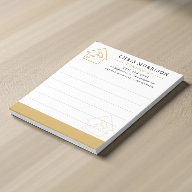 Building Construction White Gold Notepad (Creator Uploaded)