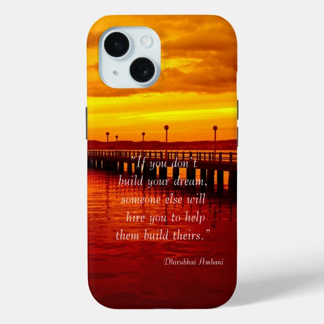 Building dream hope quote sunset background OtterB Case-Mate iPhone Case (Back)