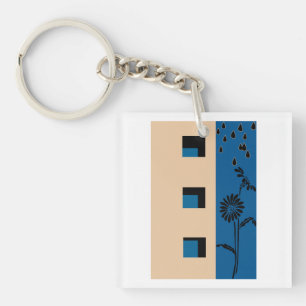 Building Flower Key Ring