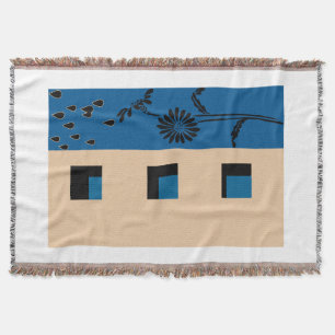 Building Flower Throw Blanket