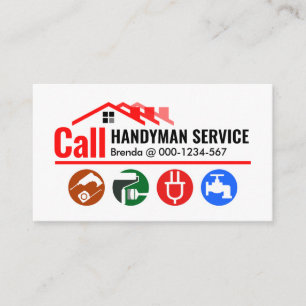 Building Home Border Handyman Tools Business Card