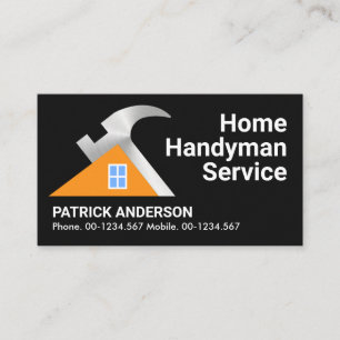 Building Home Silver Hammer Handyman Business Card