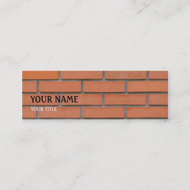 Building Industry Skinny Business Card Template (Front)