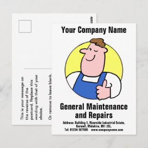 Building Maintenance and Repairs Postcard