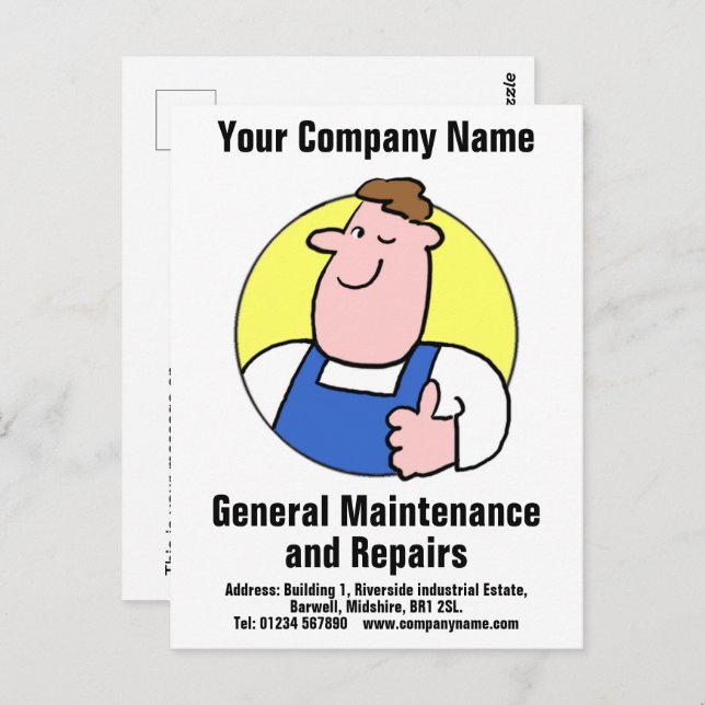 Building Maintenance and Repairs Postcard (Front/Back)