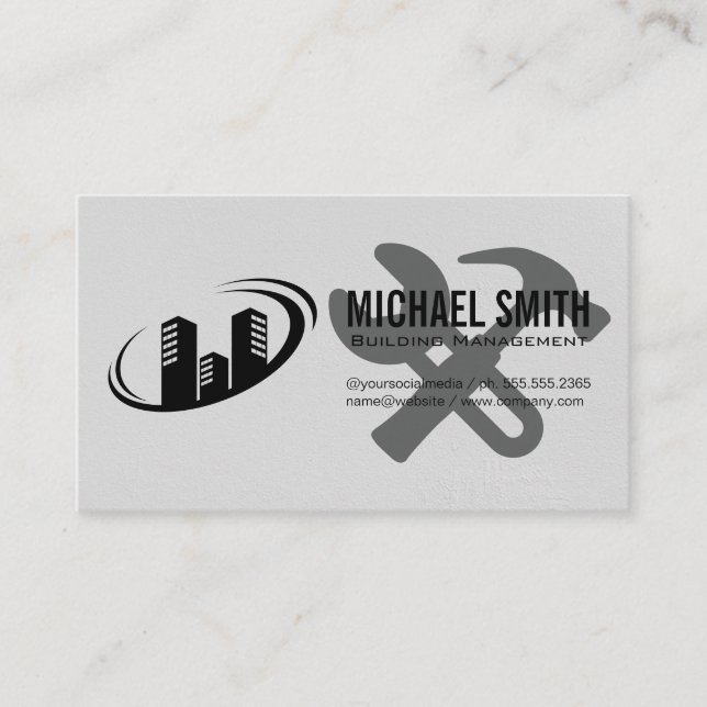 Building Management | Handyman | Tools Business Card (Front)