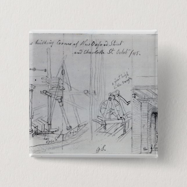 Building new houses 15 cm square badge (Front)