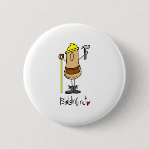 Building Nut 6 Cm Round Badge