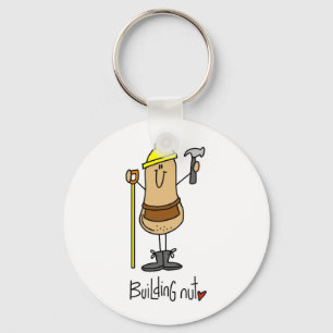 Building Nut T-shirts and Gifts Key Ring