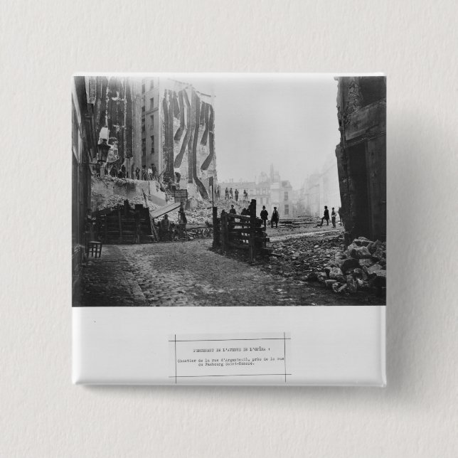 Building of Avenue de l'Opera 15 Cm Square Badge (Front)