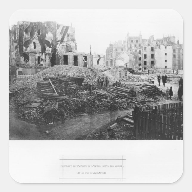 Building of Avenue de l'Opera Square Sticker (Front)