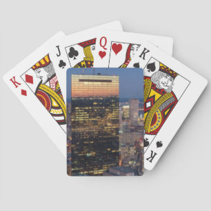 Building of Boston with light trails on road Playing Cards