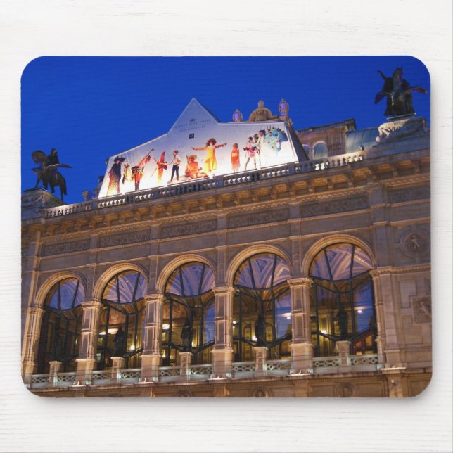 Building of Opera in Vienna city in Austria Mouse Pad (Front)