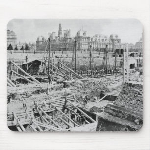Building of the Hotel-Dieu, Paris, c.1866 Mouse Pad
