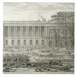 Building of the Main Entrance of the Louvre, Paris Ceramic Tile