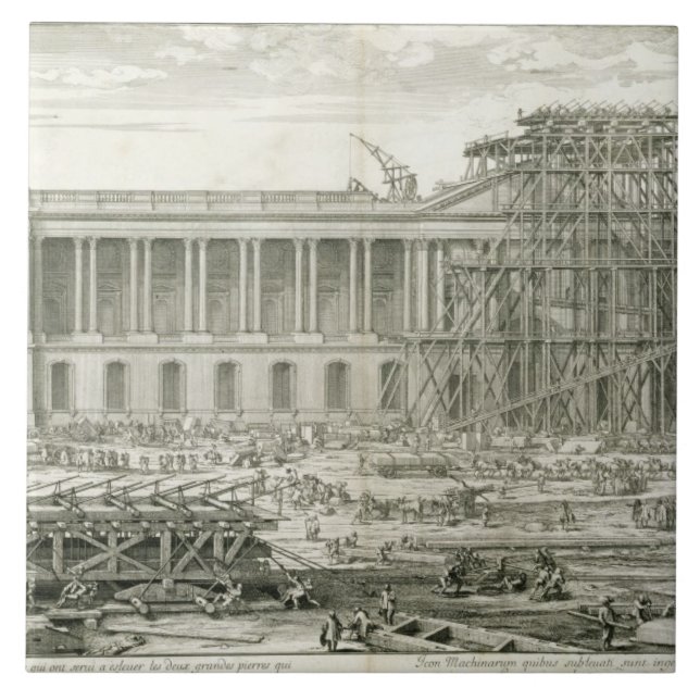 Building of the Main Entrance of the Louvre, Paris Ceramic Tile (Front)
