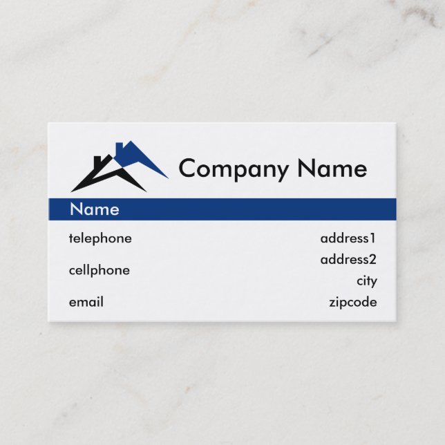 Building or Roofing Business Card Design (Front)