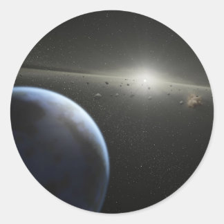 Building Planets Classic Round Sticker