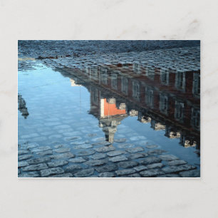 Building reflex in Madrid's Plaza Mayor Postcard