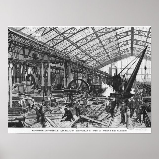 Building site of the Galerie des Machines Poster (Front)