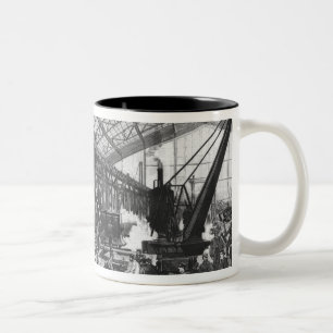 Building site of the Galerie des Machines Two-Tone Coffee Mug